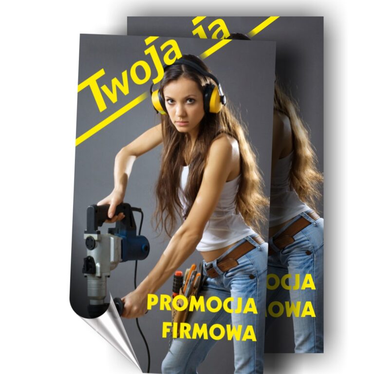 Potykacz Reklamowy Dwustronny Aluminiowy Z Grafik Zatrzaskowe Ramki