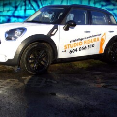 mini morris naklejki na samochód reklama wzór