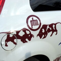naklejka na samochód logo firmowe zm dobre