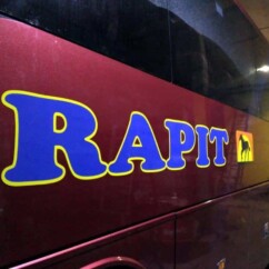 oklejanie autobusu Rapit Latowicz naklejki reklama