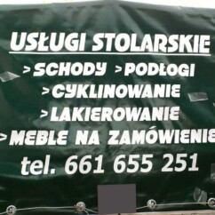 oklejanie plandeki folia plandekowa napisy
