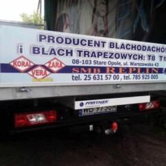 reklama na burty naczepy samochodów dostawczych