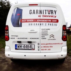 oklejanie samochodu firmowego w siennicy tył auta